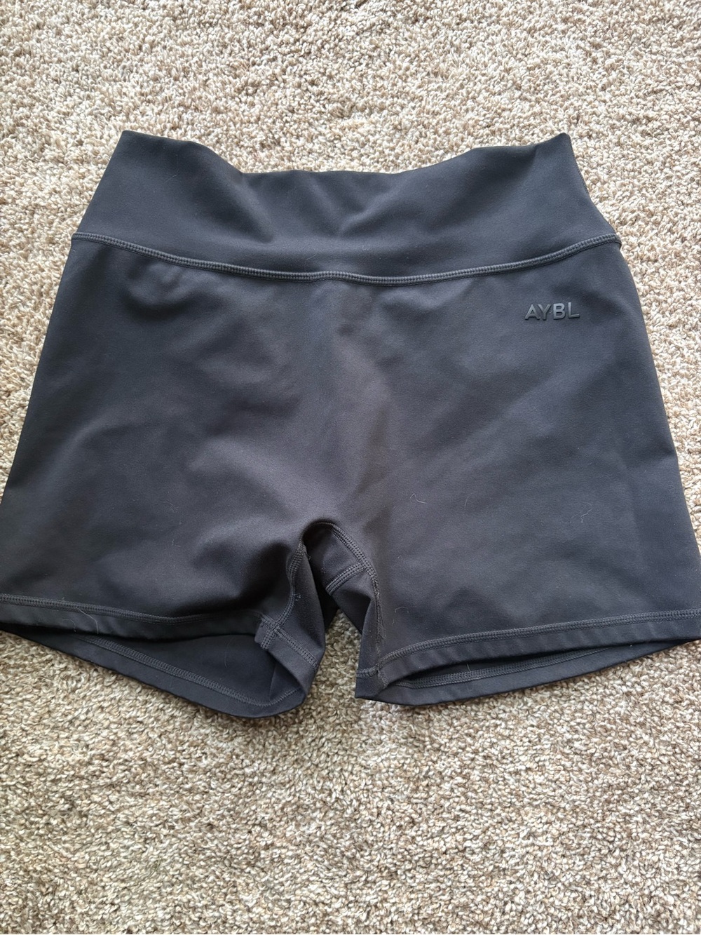 AYBL Black High-Waist Bike Shorts